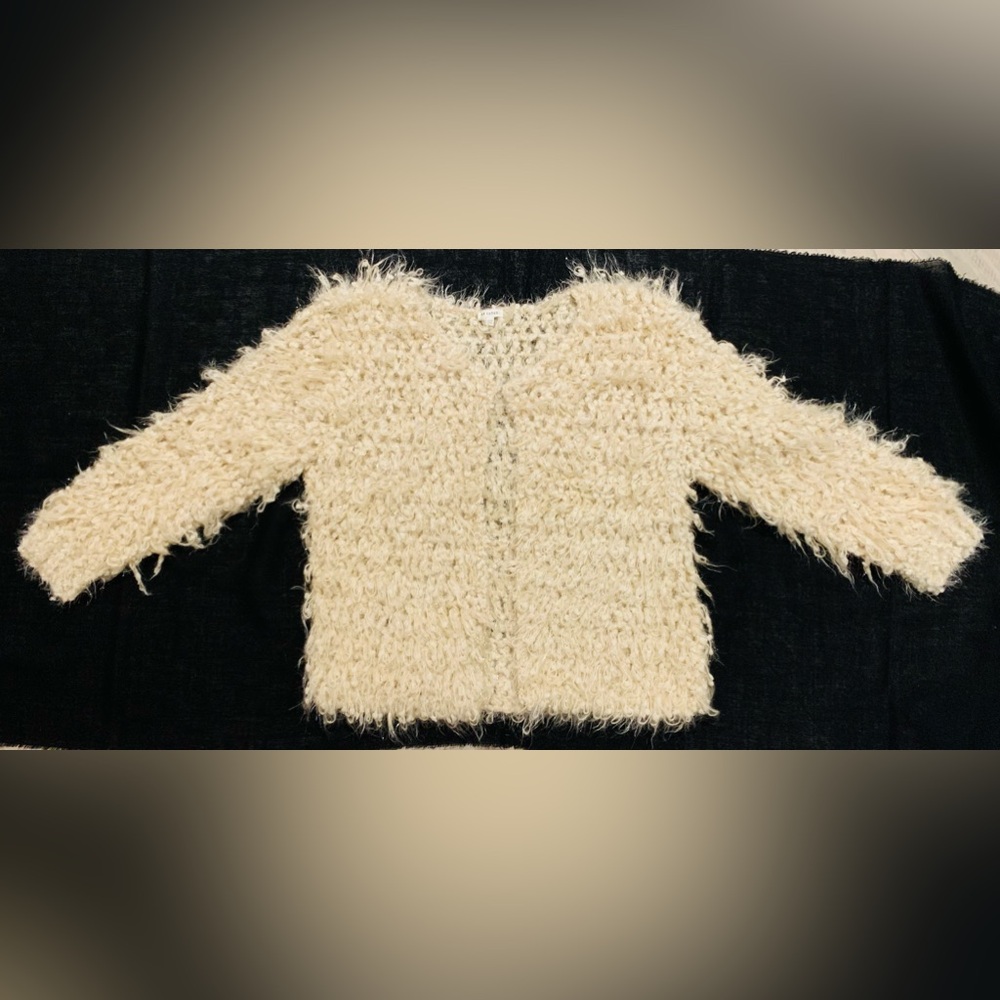 Women’s Textured Open Cardigan in Cream